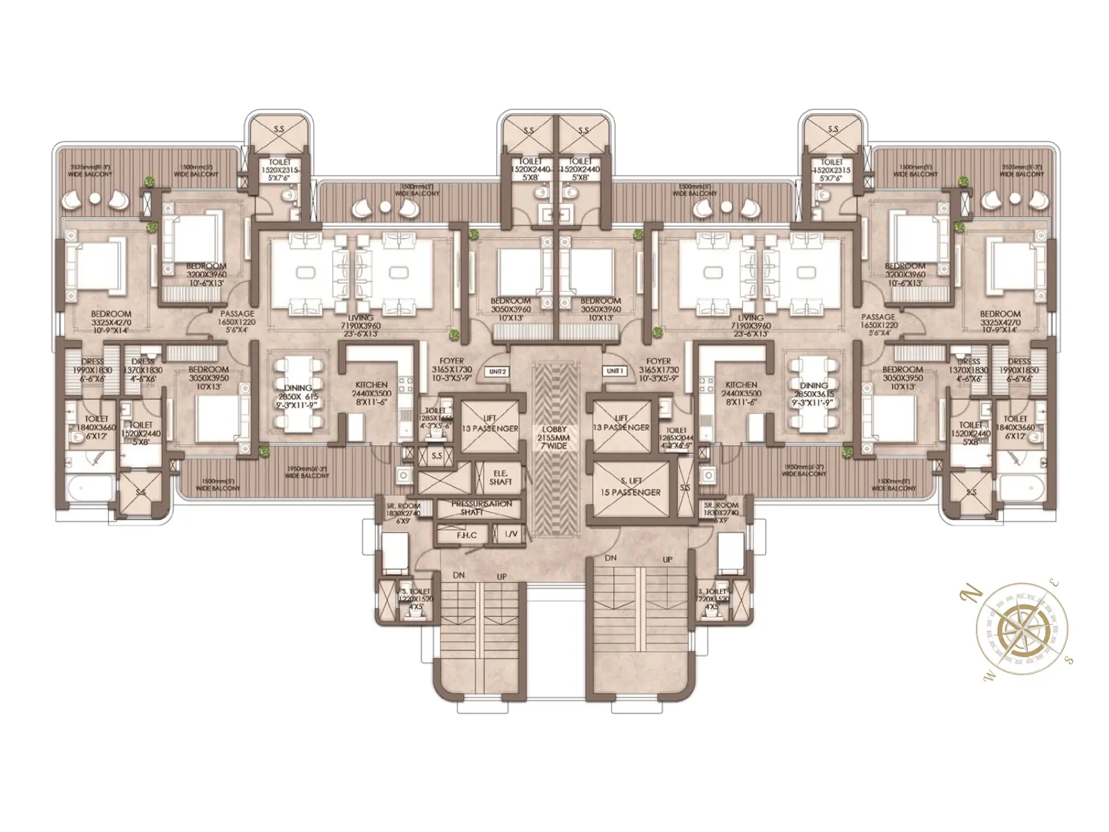 CRC Maesta 4 BHK - 2650 Sq.Ft.
